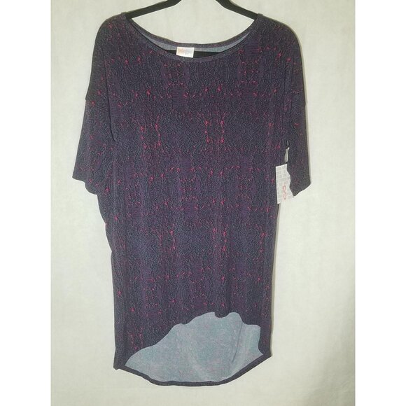lularoe Irma tunic purple & green polyester blend size s height 29" READ new - Picture 10 of 10